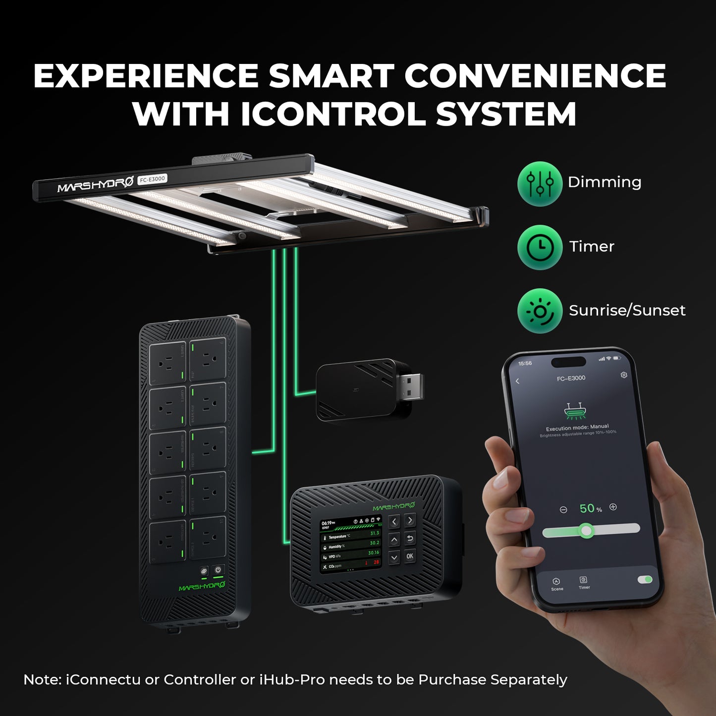 Kit de cultivo completo 150x150x200cm MARS HYDRO FCE8000 Smart iControl