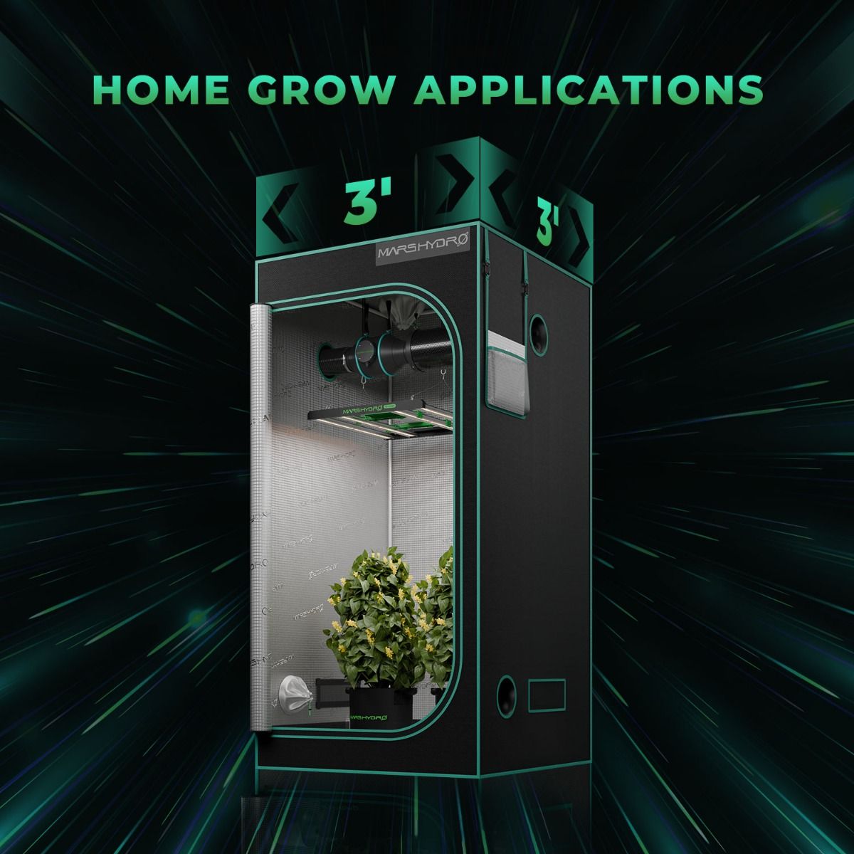 LED MARS HYDRO Quantum Bar 300w FCE-3000 BridgeLux SMART Wifi+ Bluetooth