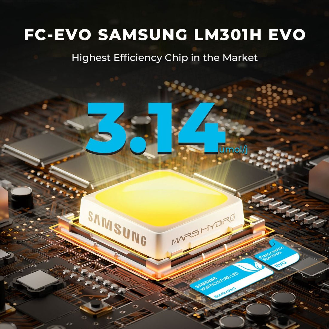 Qual o melhor chip led para grow? Conheça o potente chip LED LM301H EVO.