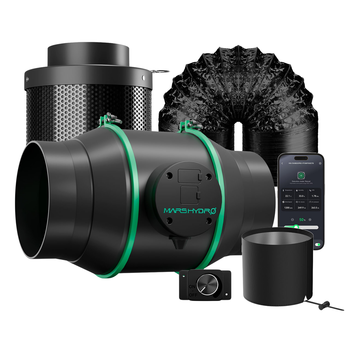 Kit de cultivo completo 150x150x200cm MARS HYDRO FC6500 Smart iControl