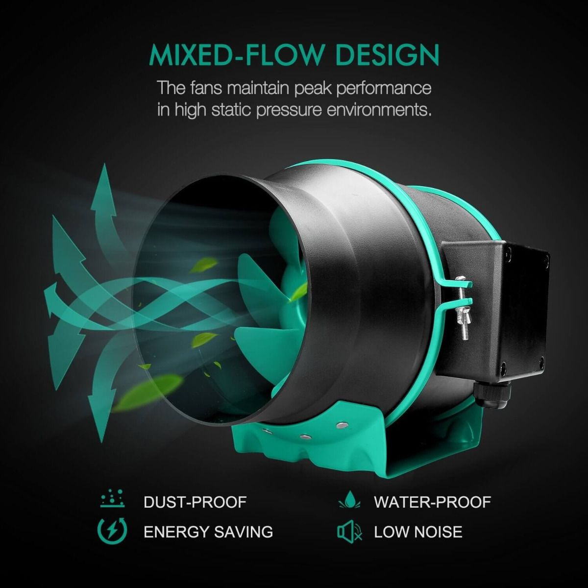 Exaustor Mars hydro 6" 150mm com Controle de temperatura